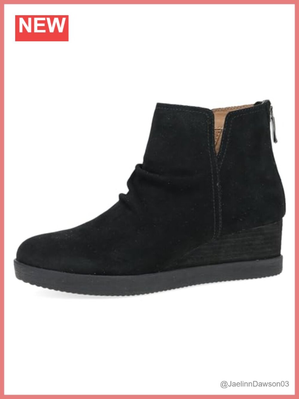 Dansko Stephanie Waterproof Suede Wedge Bootie Women's Slouch Boot